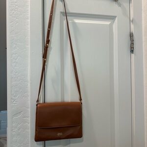 Frances Valentine Brown Leather Crossbody Bag